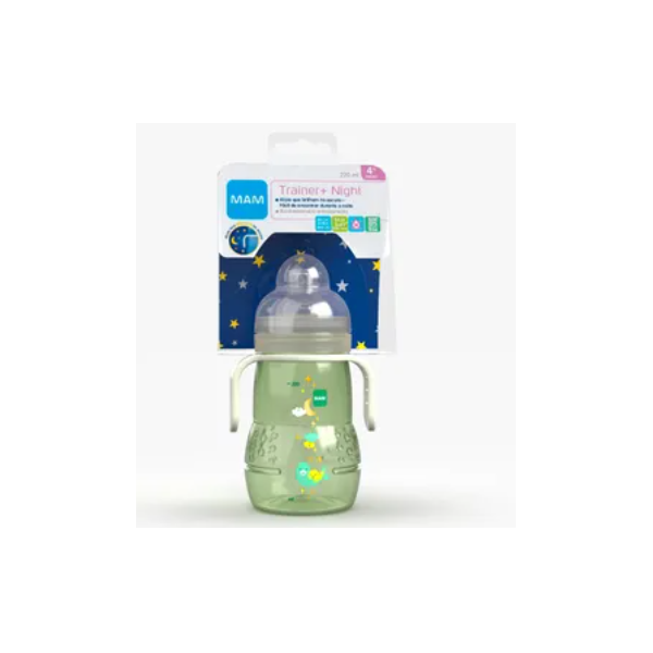 Copo MAM Trainer Night 220 ml Brilha no Escuro Copo MAM Trainer Night 220 ml Brilha no Escuro