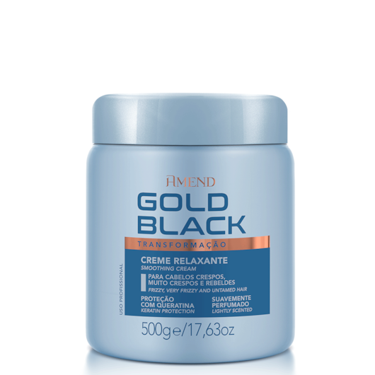 Creme Relaxante Amend Gold Black 500g Creme Relaxante Amend Gold Black 500g