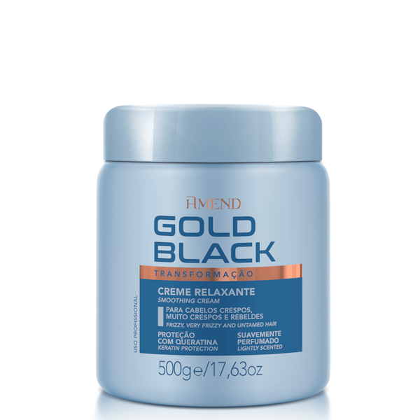 Creme Relaxante Amend Gold Black 500g Creme Relaxante Amend Gold Black 500g