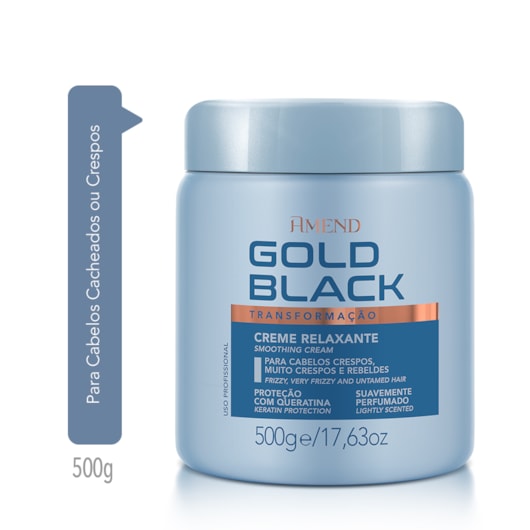 Creme Relaxante Amend Gold Black 500g Creme Relaxante Amend Gold Black 500g