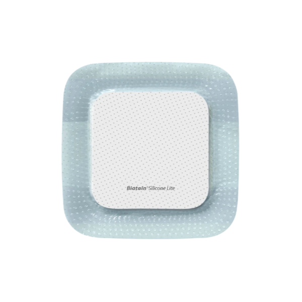 Curativo Adesivo De Silicone E Espuma - 7,5x7,5 - Biatain Silicone Lite - Coloplast Curativo Adesivo De Silicone E Espuma - 7,5x7,5 - Biatain Silicone Lite - Coloplast