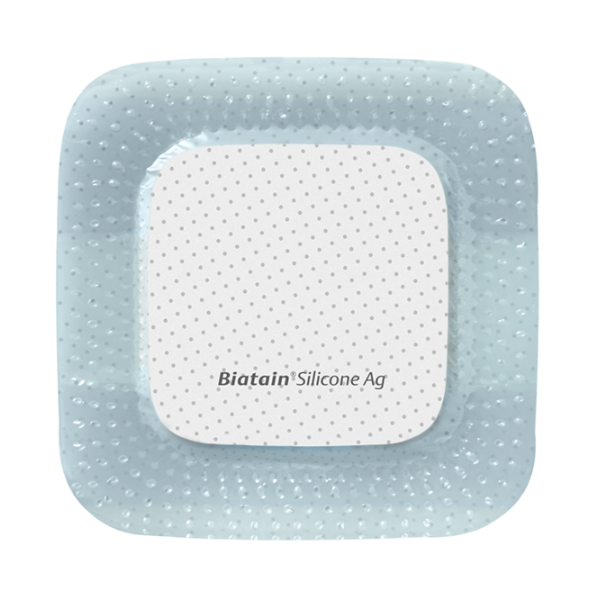 Curativo de Silicone com Prata - 10x10 - Biatain Silicone Ag - Coloplast Curativo de Silicone com Prata - 10x10 - Biatain Silicone Ag - Coloplast