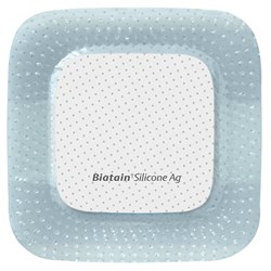 Curativo de Silicone com Prata - 15x15 - Biatain Silicone Ag - Coloplast