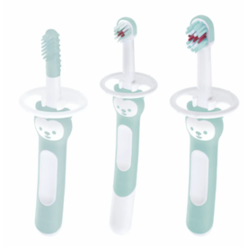 Escova Brushes Trio Mam Azul - Kit Escova Infantil