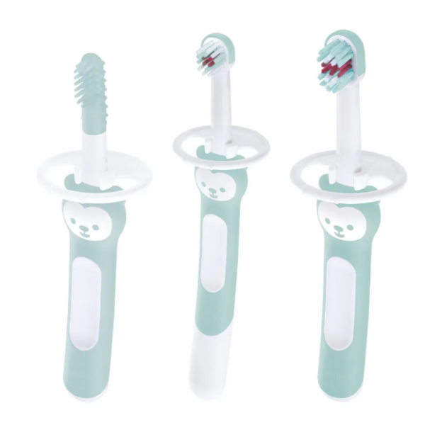 Escova Brushes Trio Mam Azul - Kit Escova Infantil