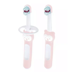 Escova de Dente Infantil Rosa MAM Baby's Brush - Embalagem Dupla