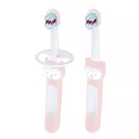 Escova de Dente Infantil Rosa MAM Baby's Brush - Embalagem Dupla Escova de Dente Infantil Rosa MAM Baby's Brush - Embalagem Dupla