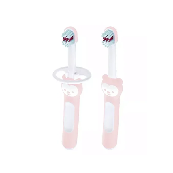 Escova de Dente Infantil Rosa MAM Baby's Brush - Embalagem Dupla Escova de Dente Infantil Rosa MAM Baby's Brush - Embalagem Dupla