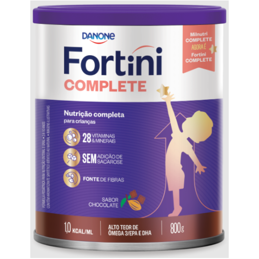 Fortini Complete Chocolate Danone Em Pó 800g Fortini Complete Chocolate Danone Em Pó 800g
