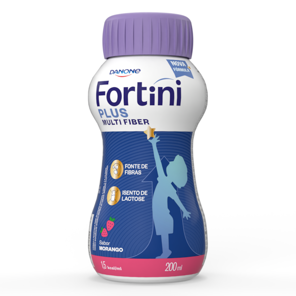 Fortini Plus Multifiber - Morango - 200ml - Danone Fortini Plus Multifiber - Morango - 200ml - Danone
