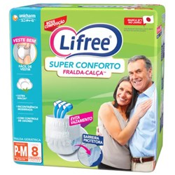 Fralda-Calça Para Adulto Lifree Super Conforto - 8 unidades
