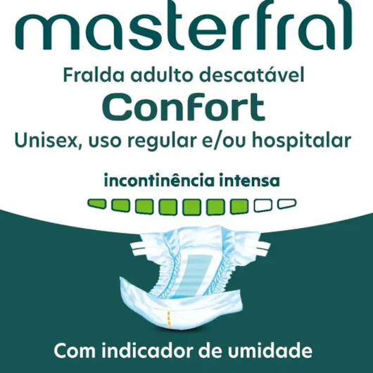 Fralda Geriátrica Masterfral Comfort Tamanho G com 20 Unidades - Embalagem Economica Fralda Geriátrica Masterfral Comfort Tamanho G com 20 Unidades - Embalagem Economica