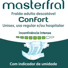 Fralda Geriátrica Masterfral Comfort Tamanho G com 20 Unidades - Embalagem Economica Fralda Geriátrica Masterfral Comfort Tamanho G com 20 Unidades - Embalagem Economica