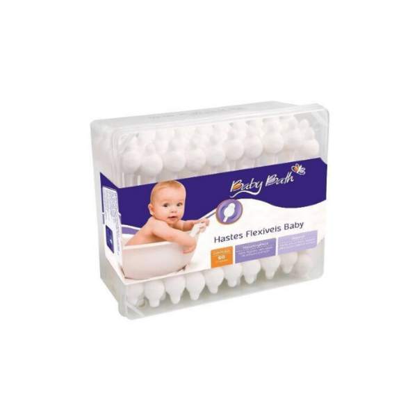 Hastes Flexíveis de Algodão para Bebê - Baby Bath