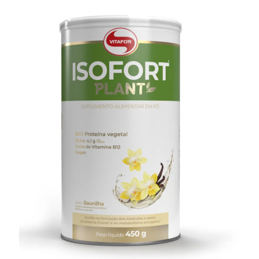 Isofort plant Vitafor 450g - Sabor Baunilha Isofort plant Vitafor 450g - Sabor Baunilha