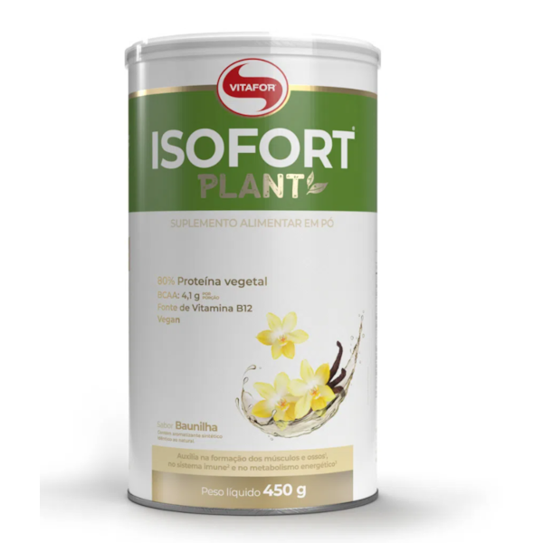 Isofort plant Vitafor 450g - Sabor Baunilha Isofort plant Vitafor 450g - Sabor Baunilha