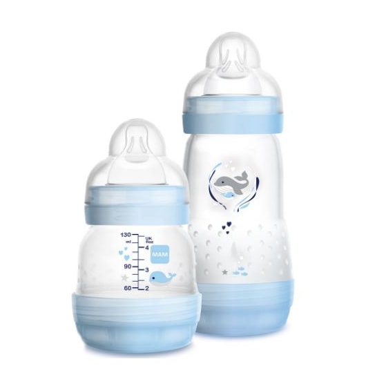 Kit 2 Mamadeiras MAM Easy Start Azul - Starter Set Kit 2 Mamadeiras MAM Easy Start Azul - Starter Set
