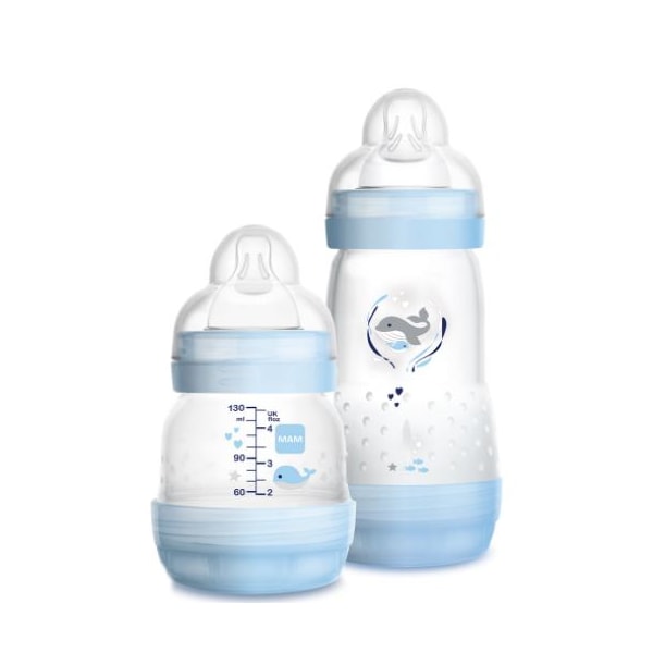Kit 2 Mamadeiras MAM Easy Start Azul - Starter Set Kit 2 Mamadeiras MAM Easy Start Azul - Starter Set