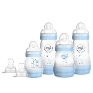 Kit 4 Mamadeiras MAM Easy Start Azul - Gift Set