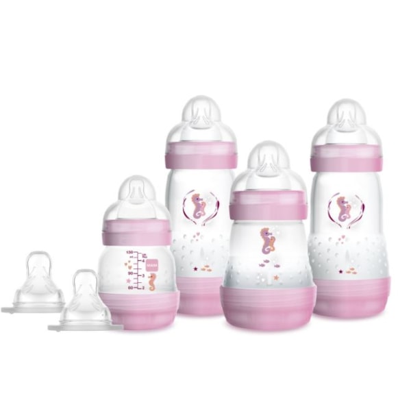 Kit 4 Mamadeiras MAM Easy Start Rosa - Gift Set Kit 4 Mamadeiras MAM Easy Start Rosa - Gift Set