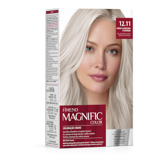 Kit Coloração Amend Magnific Color 12.11 Louro Claríssimo