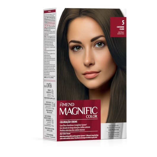 Kit Coloração Amend Magnific Color 5.0 Castanho Claro