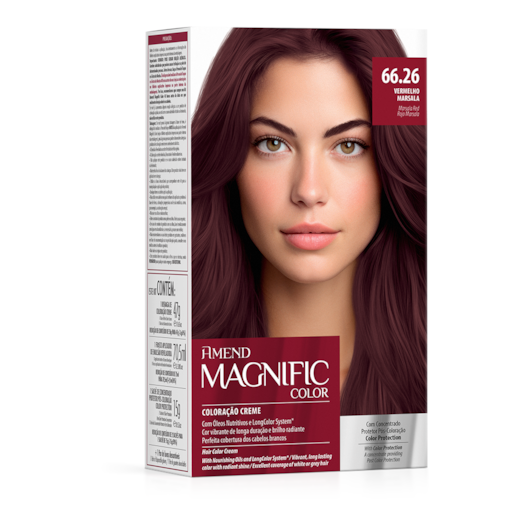 Kit Coloração Amend Magnific Color 66.26 Vermelho Marsala