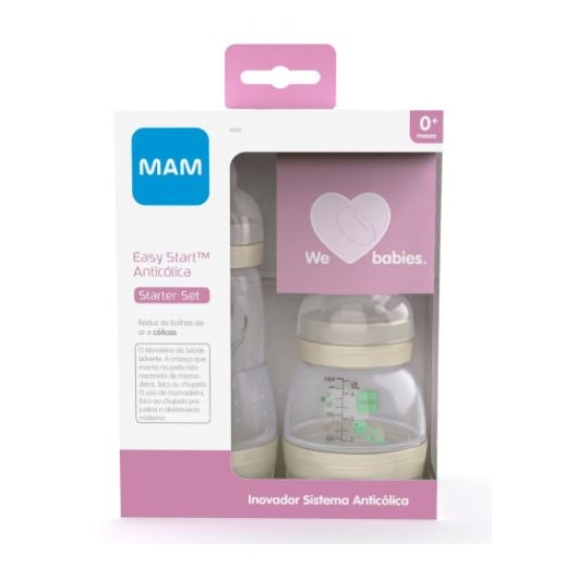 Kit de 2 Mamadeiras MAM Easy Start 130ml 260ml Starter Set Kit de 2 Mamadeiras MAM Easy Start 130ml 260ml Starter Set