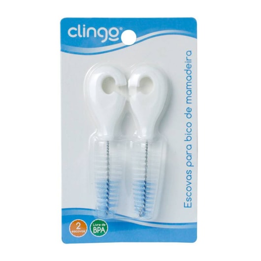 Kit Escovas Para Bico De Mamadeira Clingo