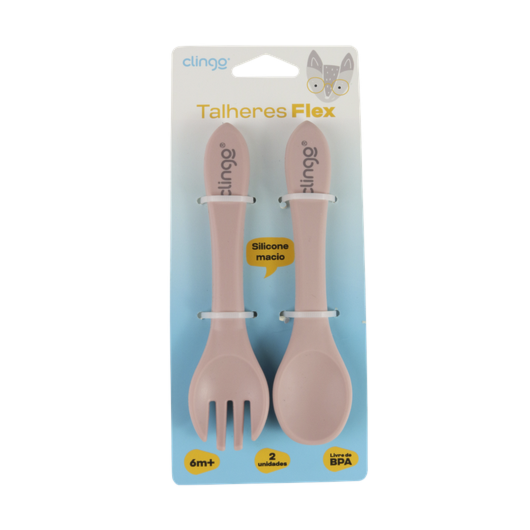 Kit Garfo E Colher Silicone - Clingo