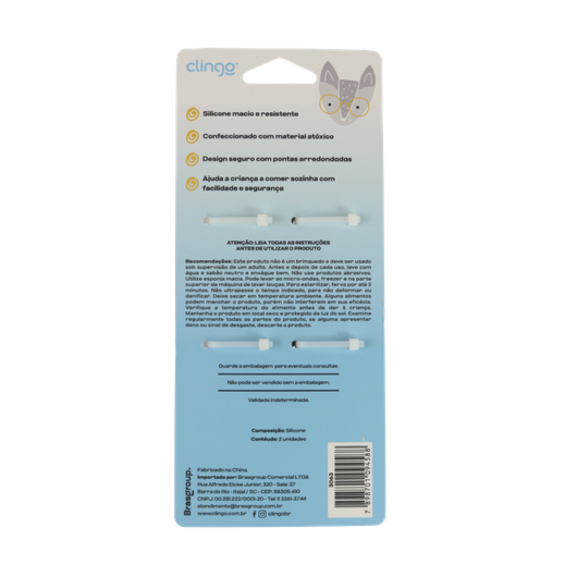 Kit Garfo E Colher Silicone - Clingo