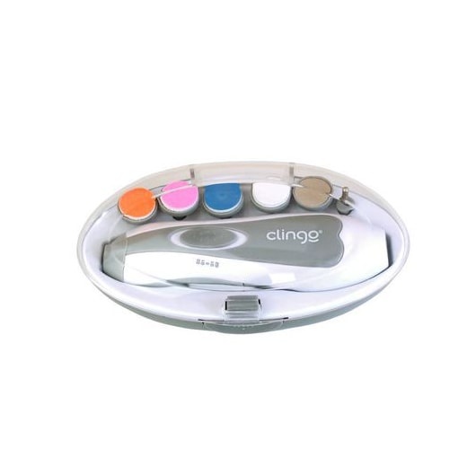 Kit Manicure Elétrico Cinza e Branco - Clingo