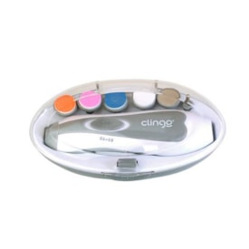 Kit Manicure Elétrico Cinza e Branco - Clingo Kit Manicure Elétrico Cinza e Branco - Clingo