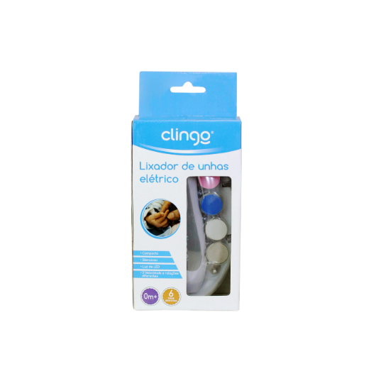 Kit Manicure Elétrico Cinza e Branco - Clingo