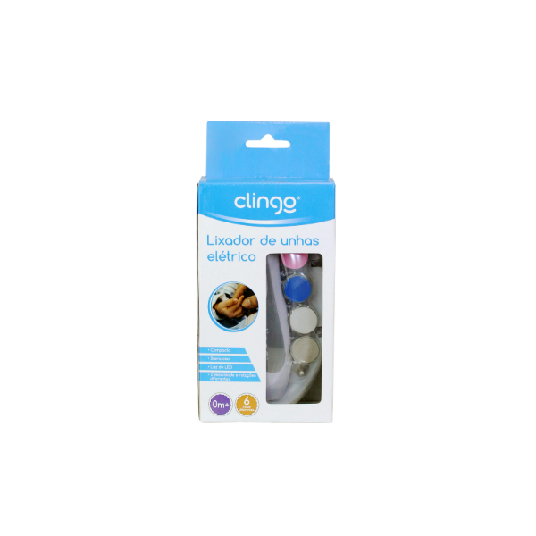 Kit Manicure Elétrico Cinza e Branco - Clingo