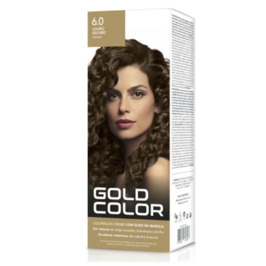 Kit Tintura Gold Color 6.0 Louro Escuro Claro Kit Tintura Gold Color 6.0 Louro Escuro Claro