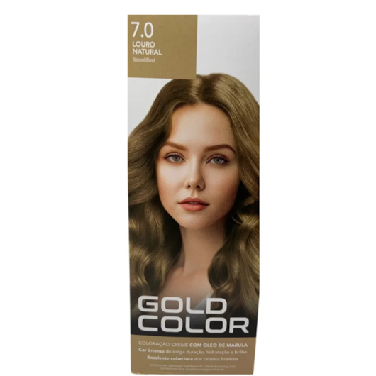 Kit Tintura Gold Color 7.0 Louro Natural