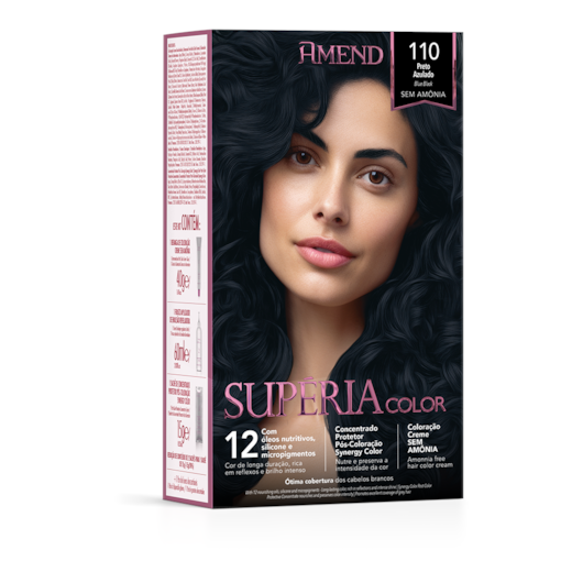 Kit Tonalizante Amend Supéria Color 110 Preto Azulado