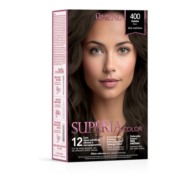 Kit Tonalizante Amend Supéria Color 400 Castanho Kit Tonalizante Amend Supéria Color 400 Castanho
