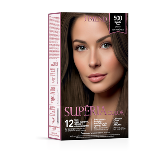 Kit Tonalizante Amend Supéria Color 500 Castanho Claro