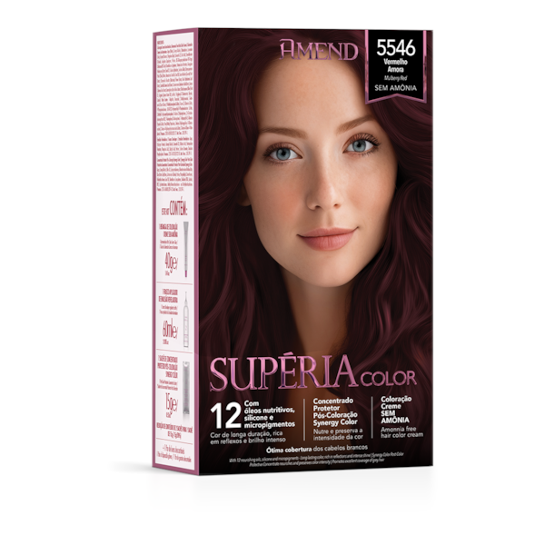 Kit Tonalizante Amend Supéria Color 5546 Vermelho Amora