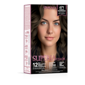 Kit Tonalizante Amend Supéria Color 671 Louro Escuro Marrom Acinzentado Kit Tonalizante Amend Supéria Color 671 Louro Escuro Marrom Acinzentado