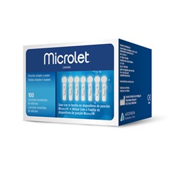Lancetas Microlet - Caixa C/ 100 Unidades