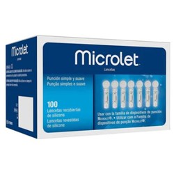 Lancetas Microlet - Caixa C/ 100 Unidades