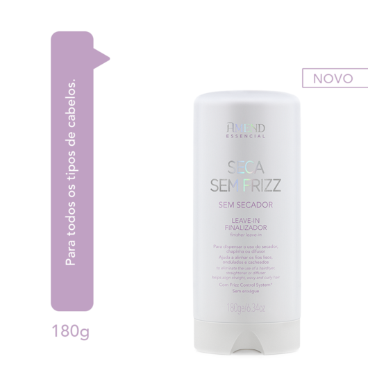 Leave-in Amend Essencial Seca sem Frizz 180g Leave-in Amend Essencial Seca sem Frizz 180g