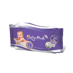 Lenços Umedecidos - embalagem com 72 und - Baby Bath