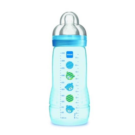 Mamadeira Mam Easy Active Azul +4 meses 330ml - Embalagem Unitária Mamadeira Mam Easy Active Azul +4 meses 330ml - Embalagem Unitária