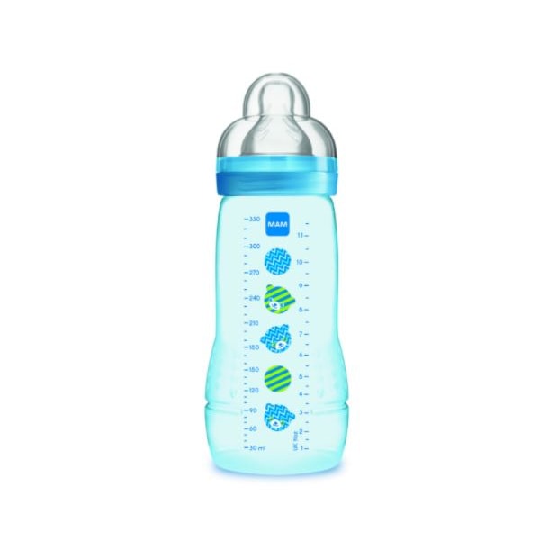 Mamadeira Mam Easy Active Azul +4 meses 330ml - Embalagem Unitária Mamadeira Mam Easy Active Azul +4 meses 330ml - Embalagem Unitária