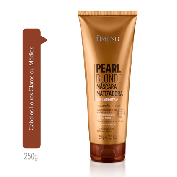 Máscara Matizadora Amend Pearl Blonde 250g Máscara Matizadora Amend Pearl Blonde 250g