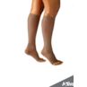 Meia 3/4 Attiva - Panturrilha Ponteira Aberta Feminina Média Compressão - Natural Escuro Meia 3/4 Attiva - Panturrilha Ponteira Aberta Feminina Média Compressão - Natural Escuro